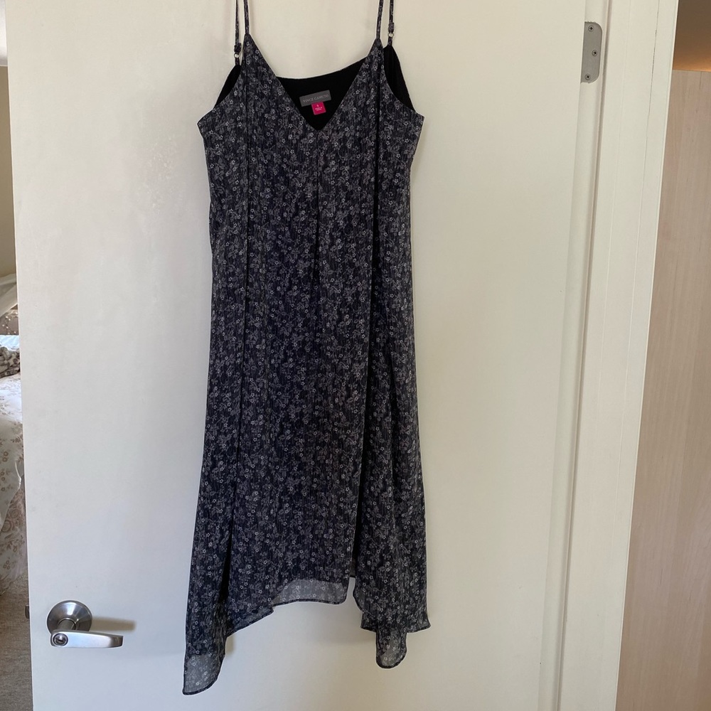Vince Camuto asymmetrical spaghetti strap dress